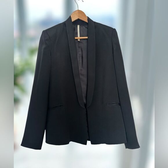 TRUTH AND PRIDE 100% Silk Shawl Lapel Blazer Cardigan Size S - Picture 4 of 16